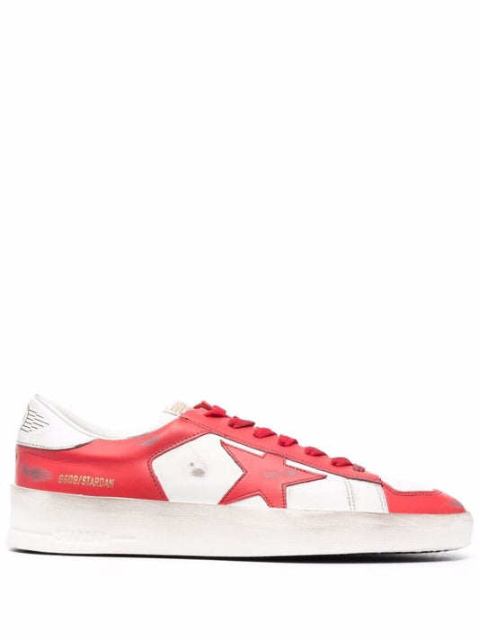Red Stardan Low Top Leather Sneakers