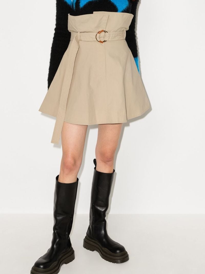 Paper Bag Waist Mini Skirt