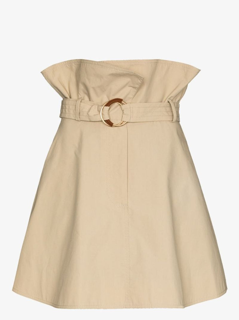 Paper Bag Waist Mini Skirt