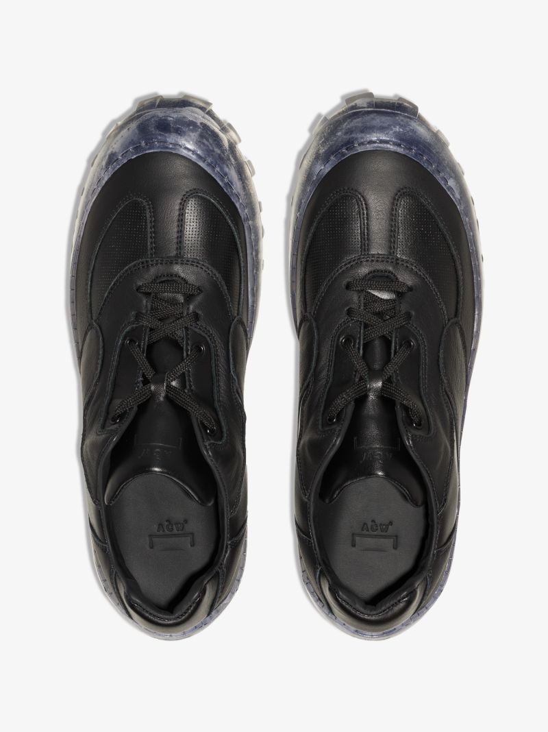 Black Strand 180 Leather Low Top Sneakers