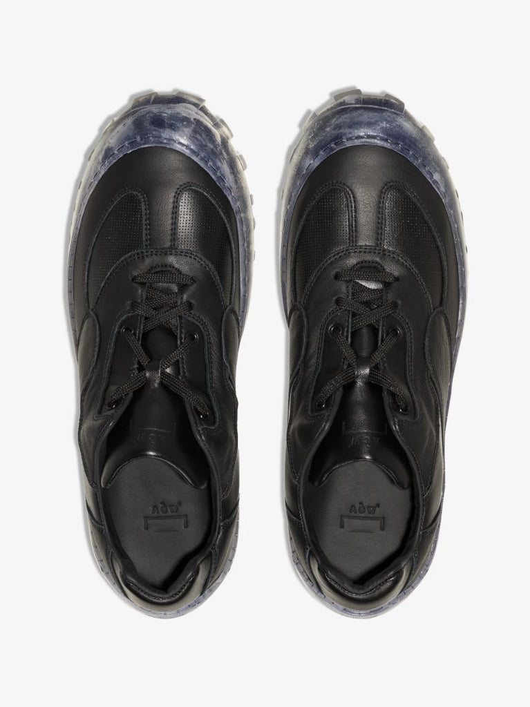 Black Strand 180 Leather Low Top Sneakers