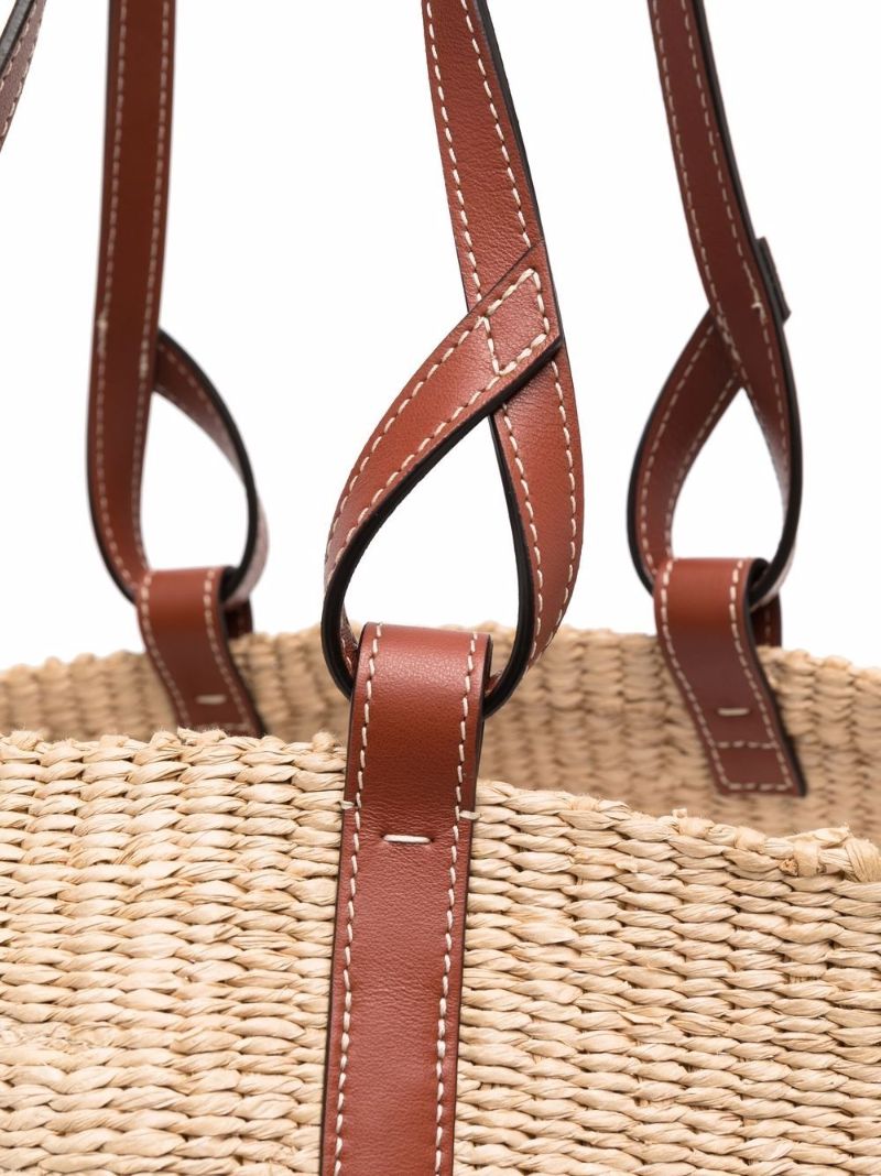 Neutral Straw Tote Bag