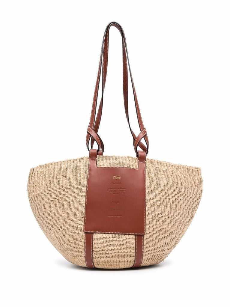 Neutral Straw Tote Bag