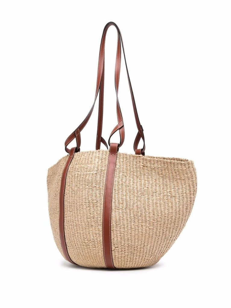 Neutral Straw Tote Bag