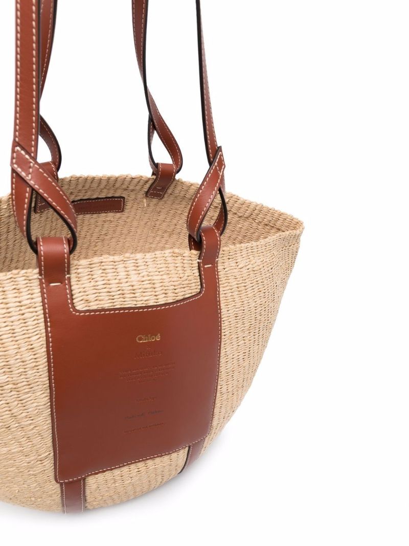 Neutral Straw Tote Bag