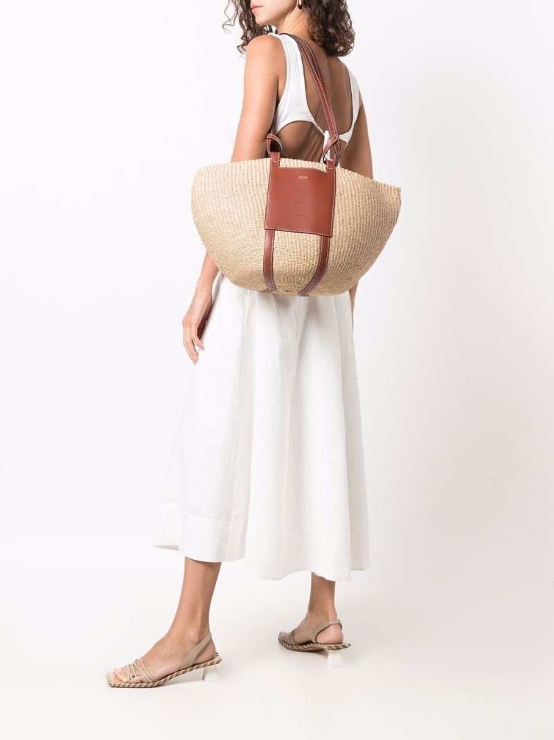 Neutral Straw Tote Bag