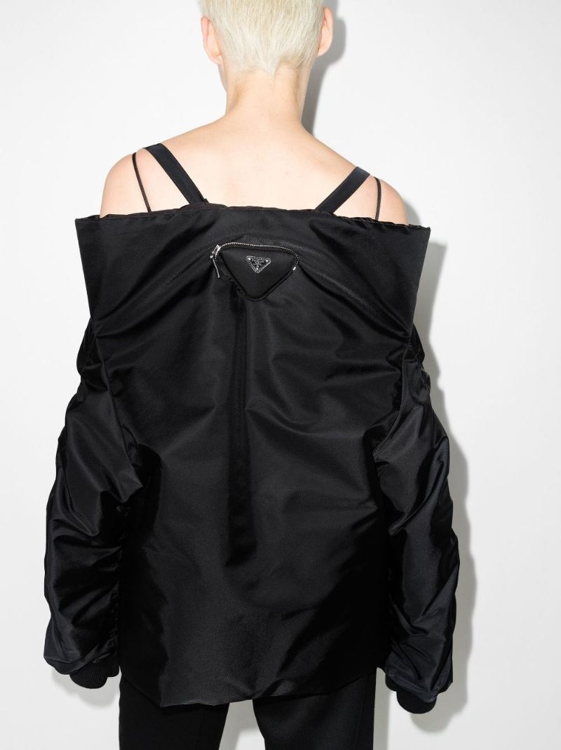 Re-nylon Off-the-shoulder Jacket