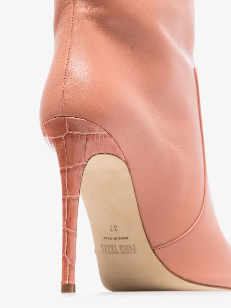 Pink 105 Knee-high Leather Boots