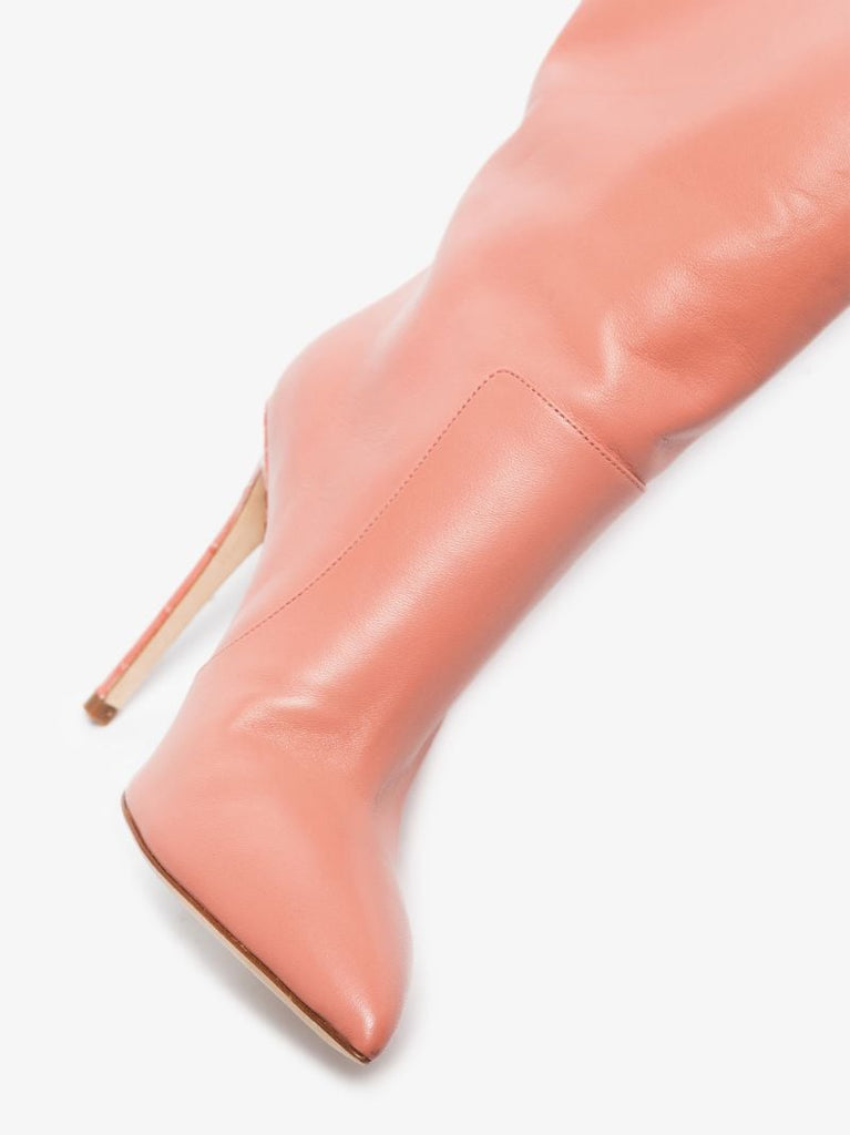 Pink 105 Knee-high Leather Boots