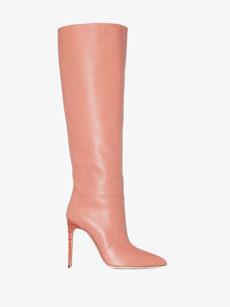 Pink 105 Knee-high Leather Boots