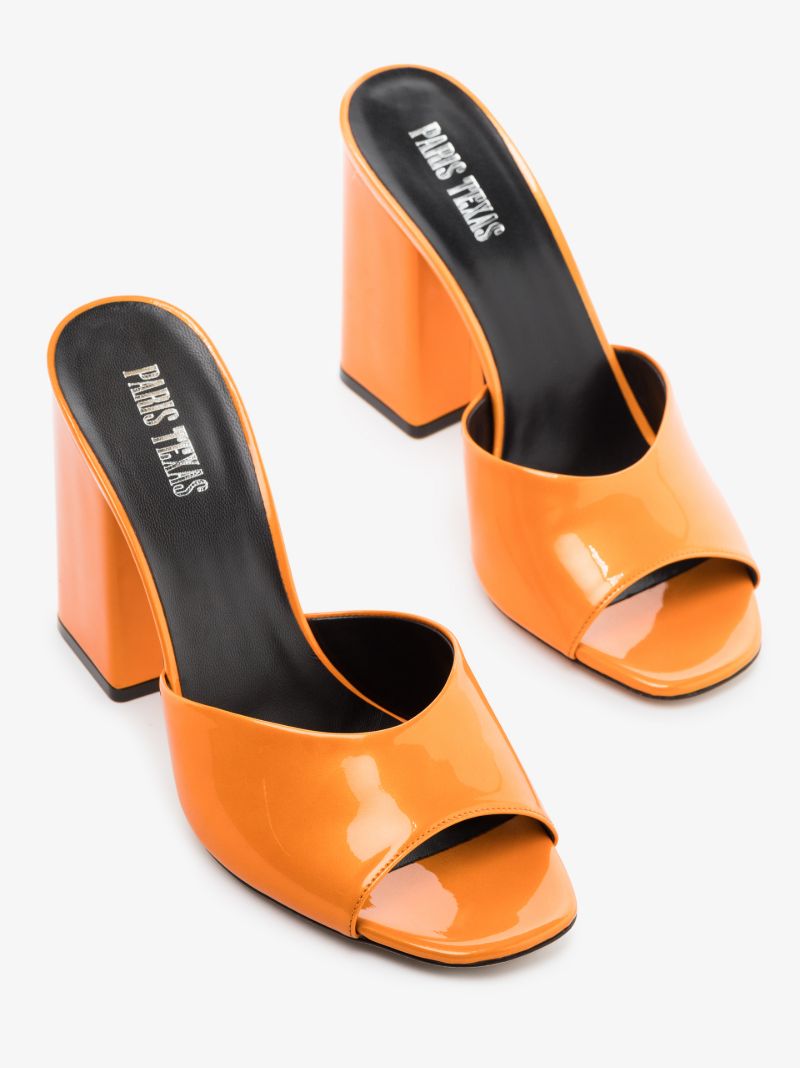 Orange Ania 100 Leather Sandals