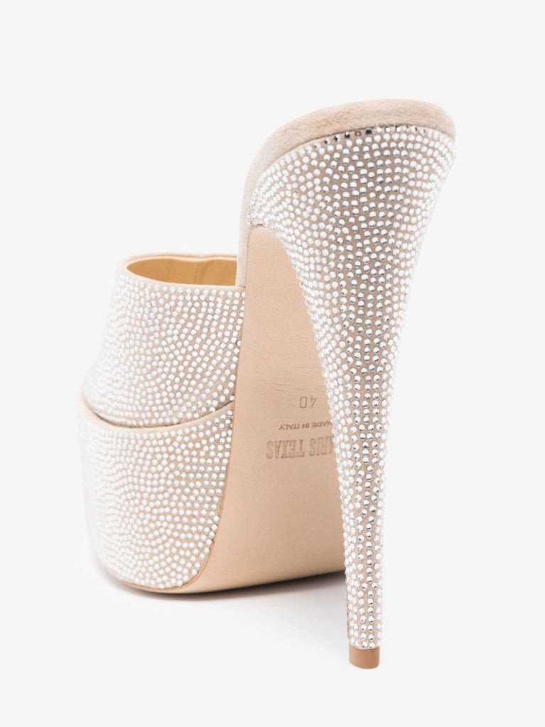 Neutral Holly Marina 130 Crystal Platform Mules