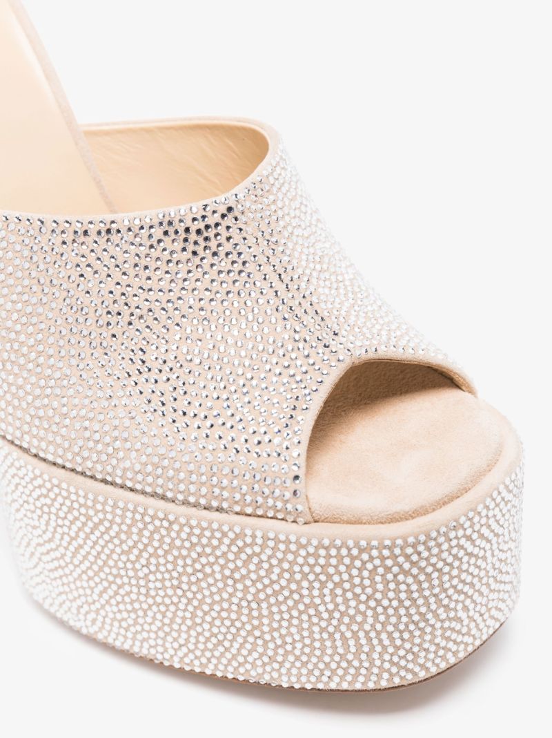 Neutral Holly Marina 130 Crystal Platform Mules