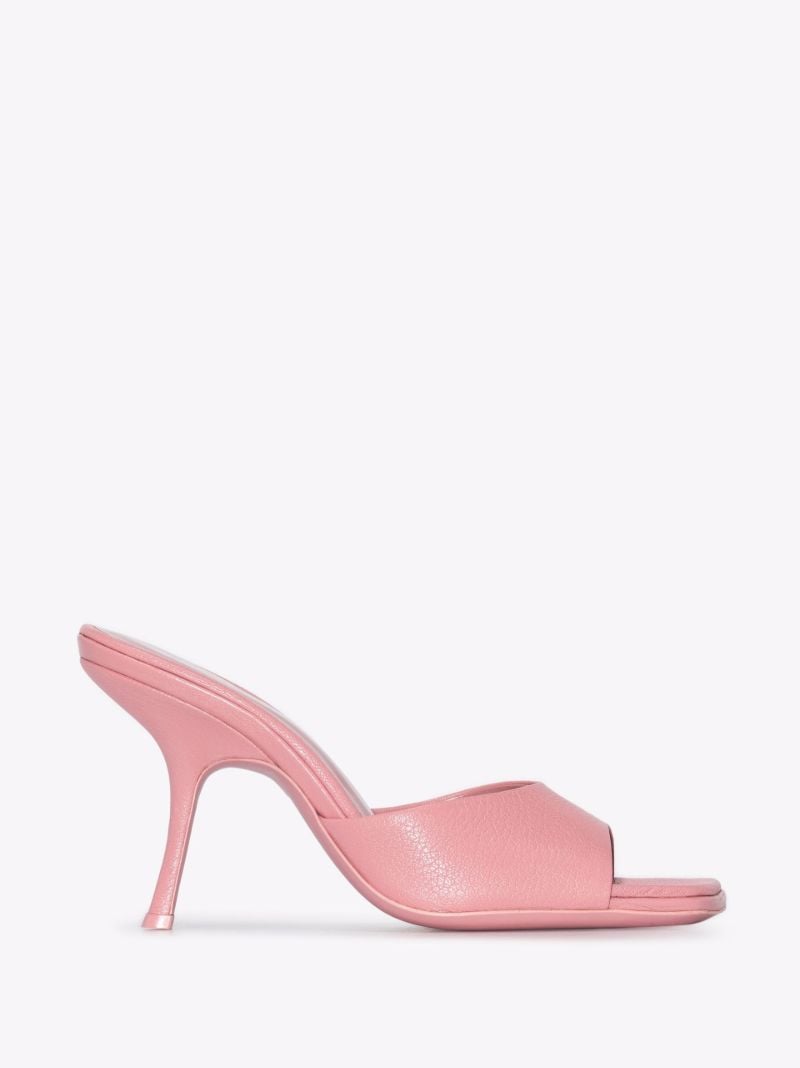 Pink Mora 90 Leather Mules