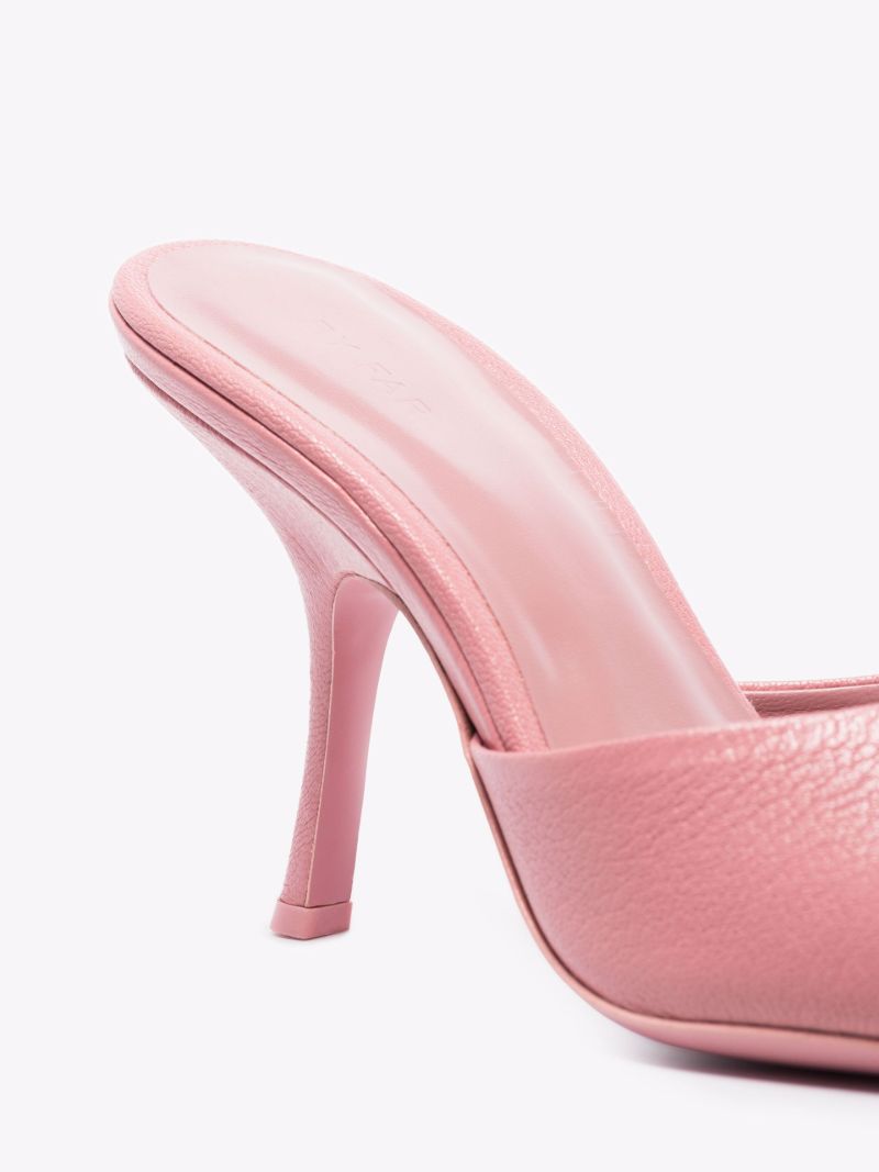 Pink Mora 90 Leather Mules