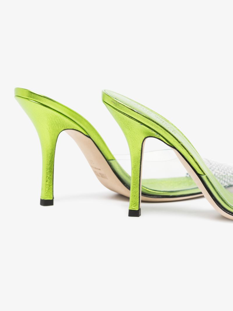 Green Holly 95 Embellished Pvc Mules