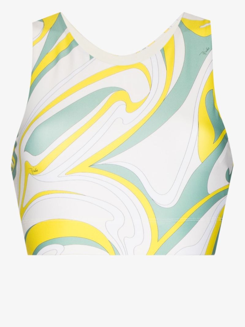 Nuages Print Performance Crop Top