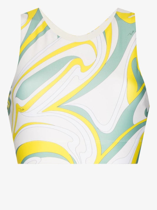 Nuages Print Performance Crop Top