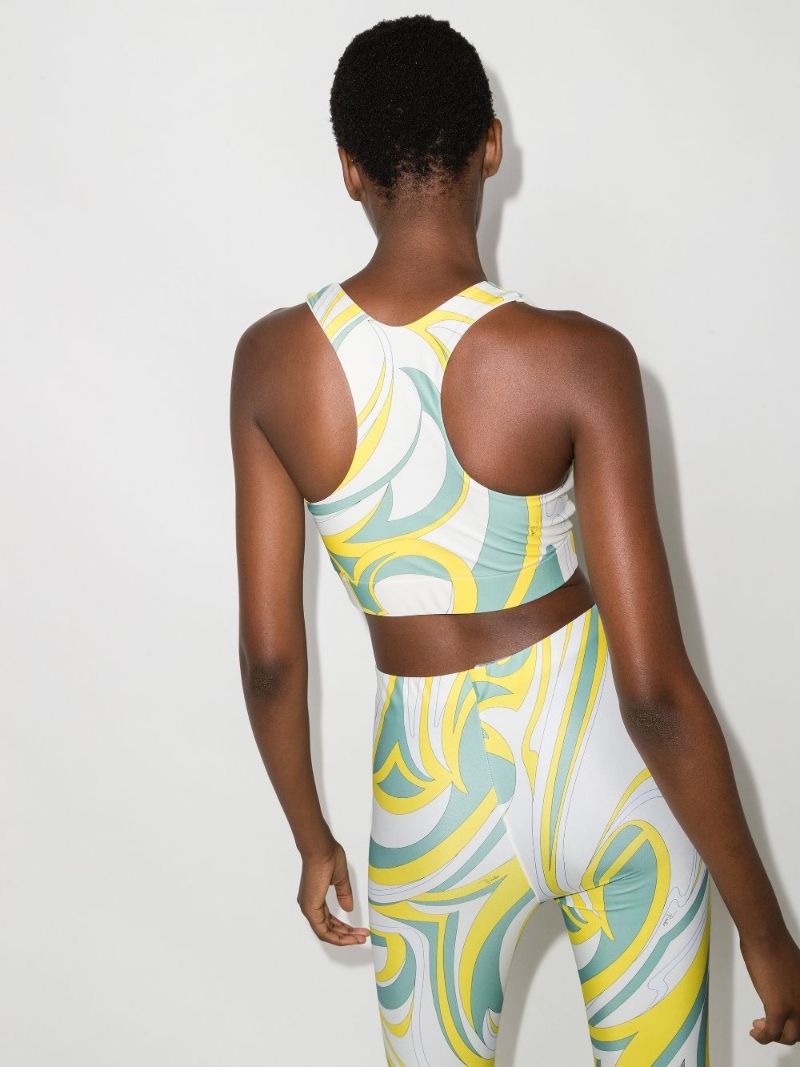 Nuages Print Performance Crop Top