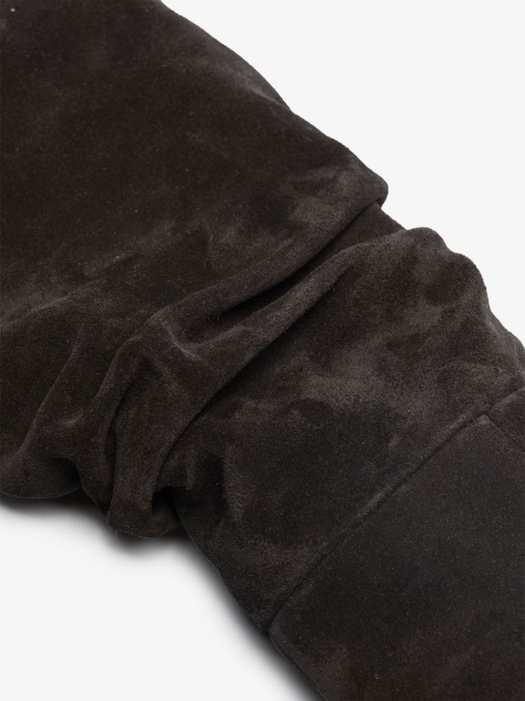 Black 85 Slouched Suede Boots