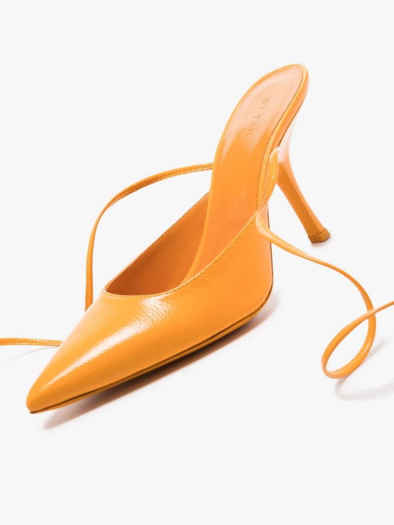 Orange Jen 90 Leather Pumps