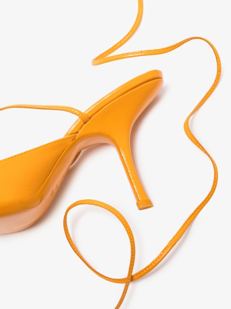 Orange Jen 90 Leather Pumps