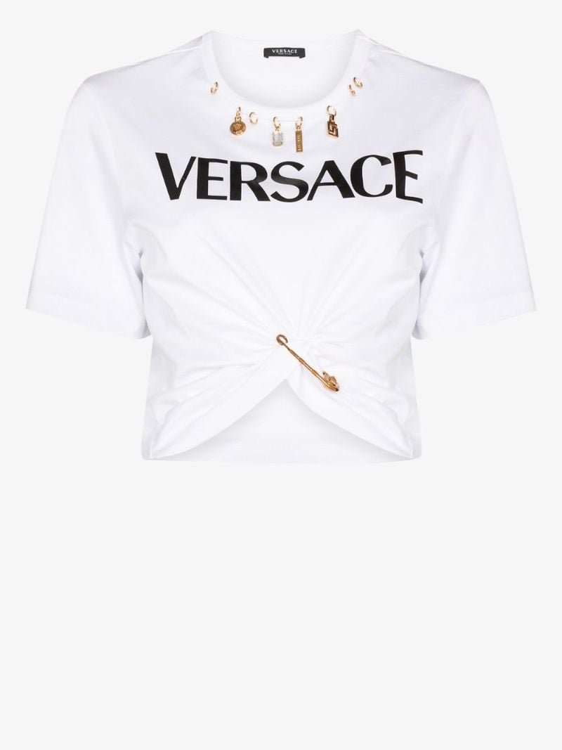 Logo Print Cropped T-shirt