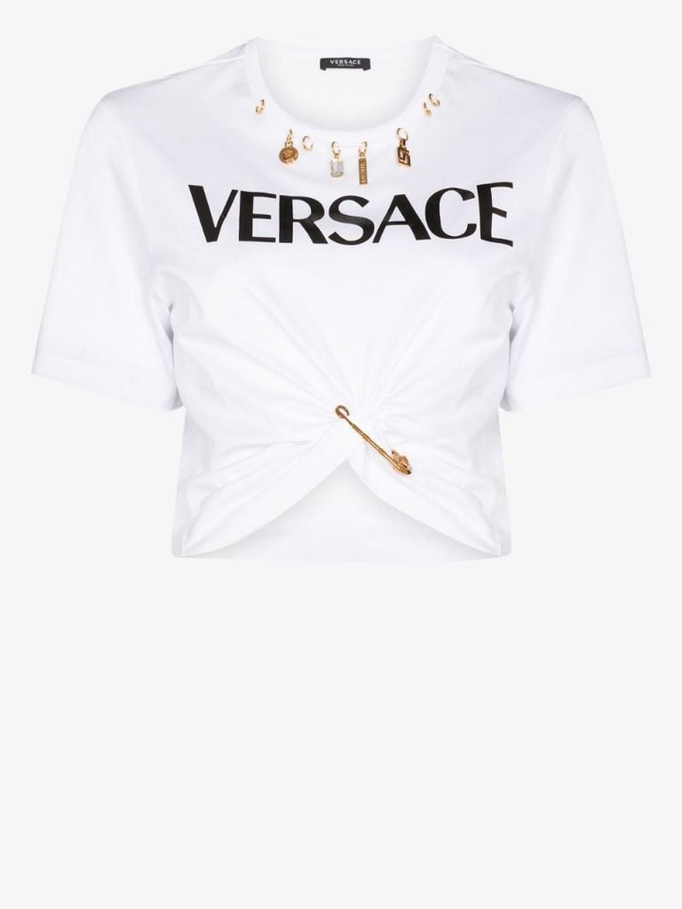 Logo Print Cropped T-shirt