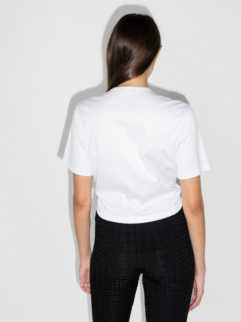 Logo Print Cropped T-shirt