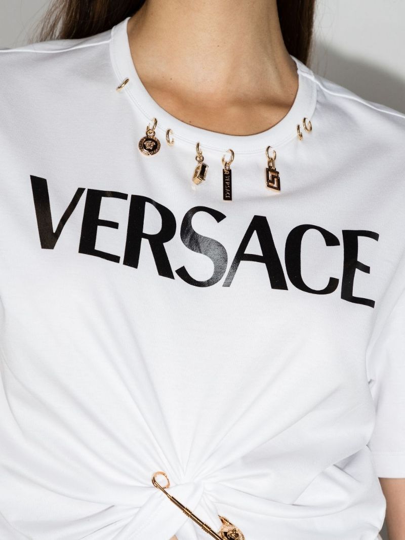 Logo Print Cropped T-shirt