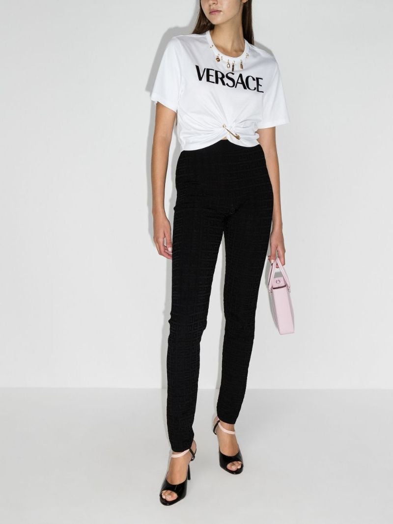Logo Print Cropped T-shirt