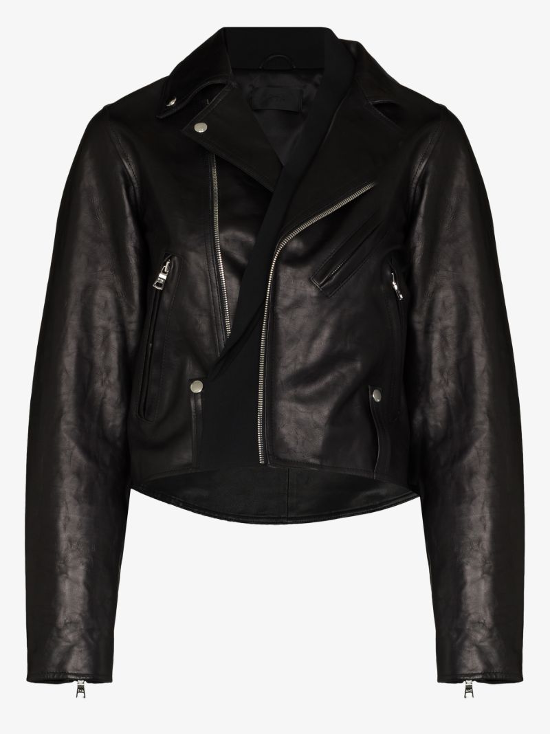 Saige Cropped Leather Jacket