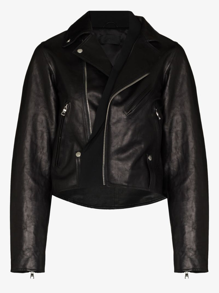 Saige Cropped Leather Jacket