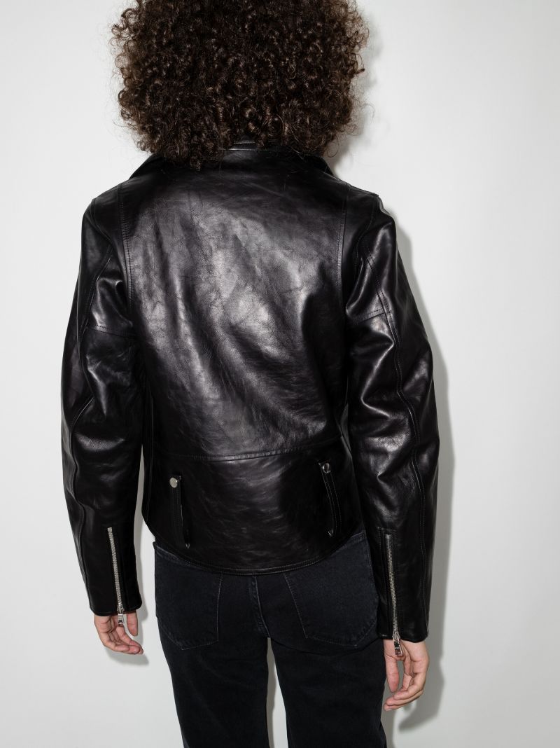 Saige Cropped Leather Jacket