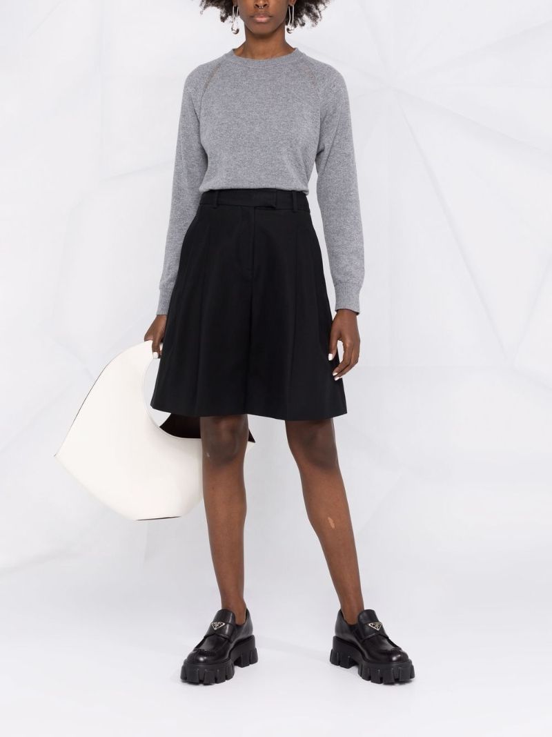 Grey Crew Neck Cashmere Sweater