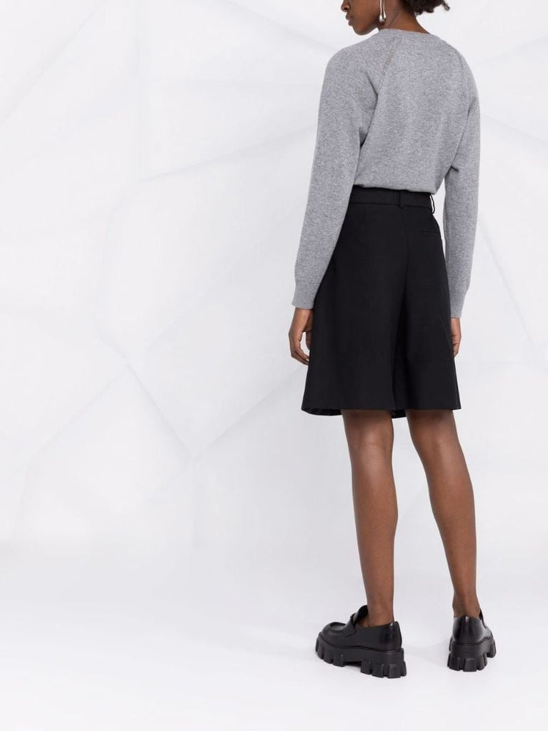 Grey Crew Neck Cashmere Sweater