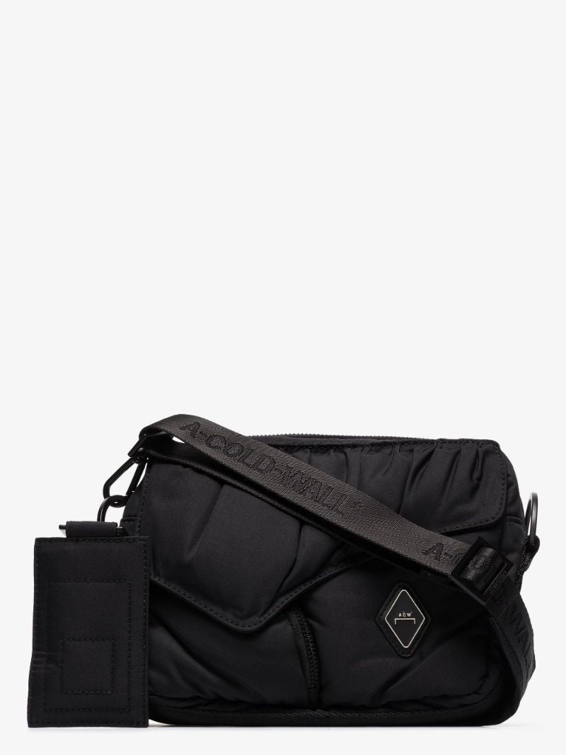 Black Diamond Padded Cross Body Bag
