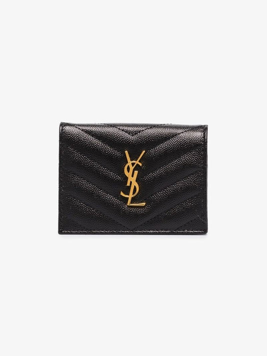 Black Monogram Leather Wallet