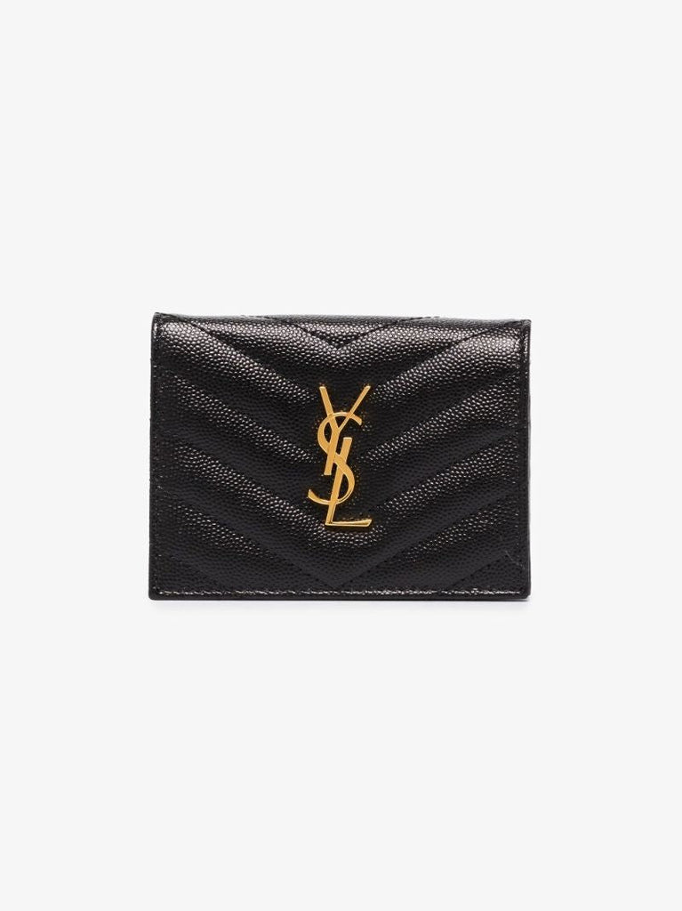 Black Monogram Leather Wallet