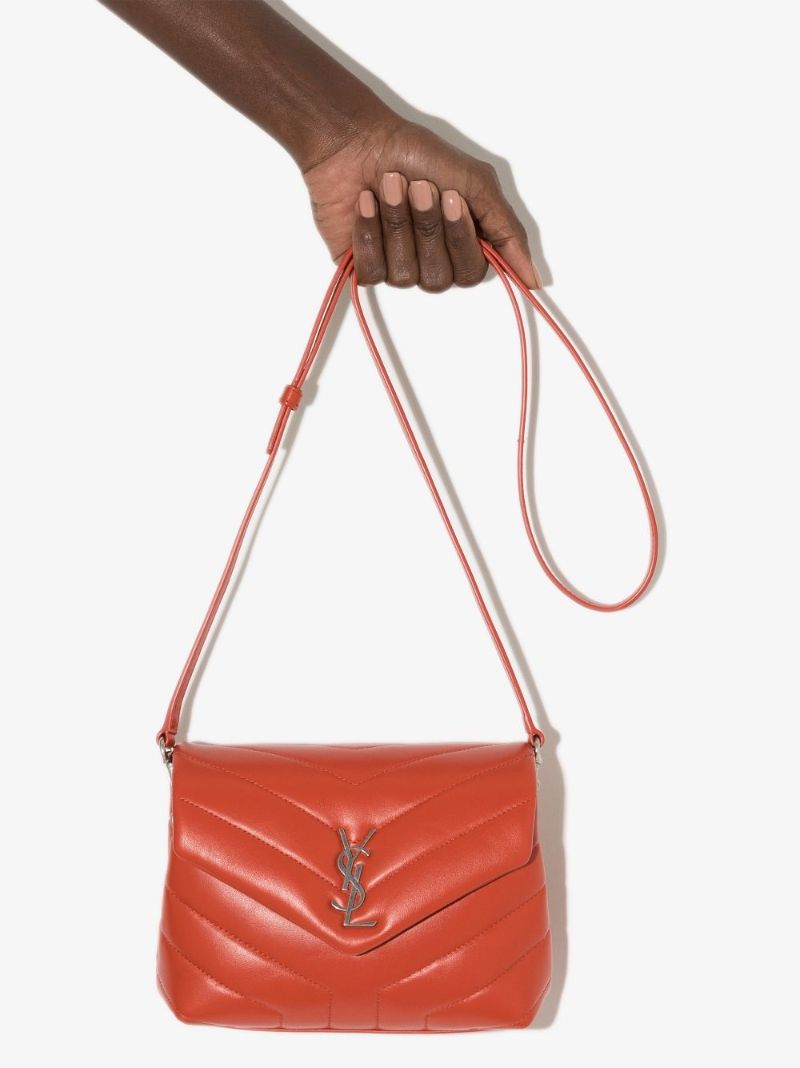 Orange Loulou Toy Leather Shoulder Bag
