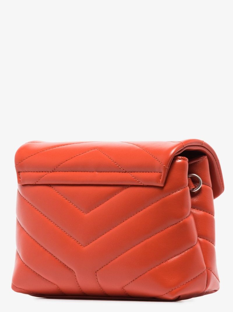 Orange Loulou Toy Leather Shoulder Bag