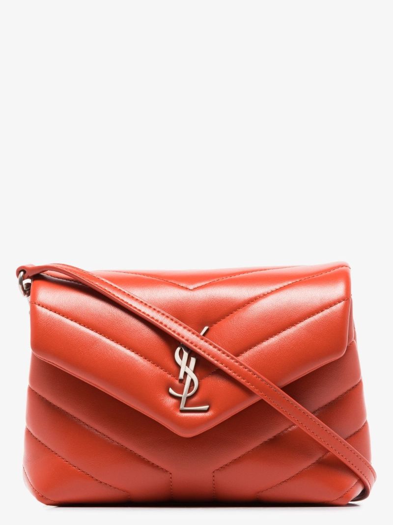 Orange Loulou Toy Leather Shoulder Bag