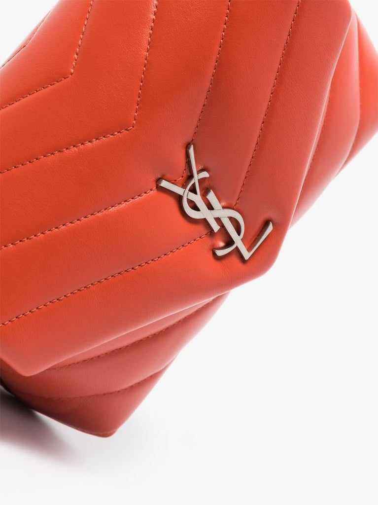 Orange Loulou Toy Leather Shoulder Bag