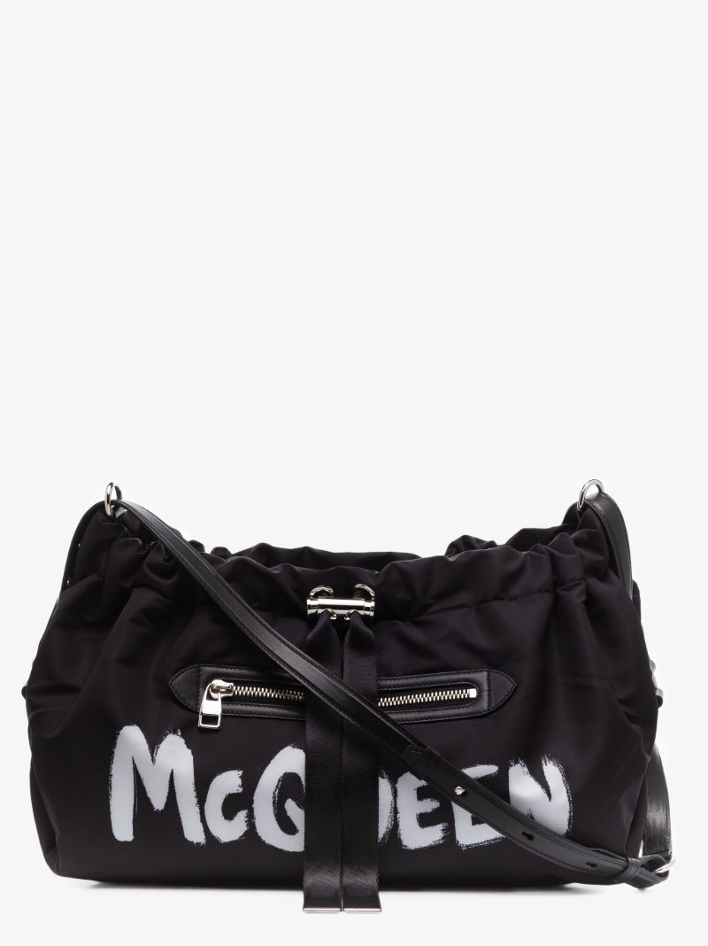 Black Bundle Graffiti Medium Cross Body Bag