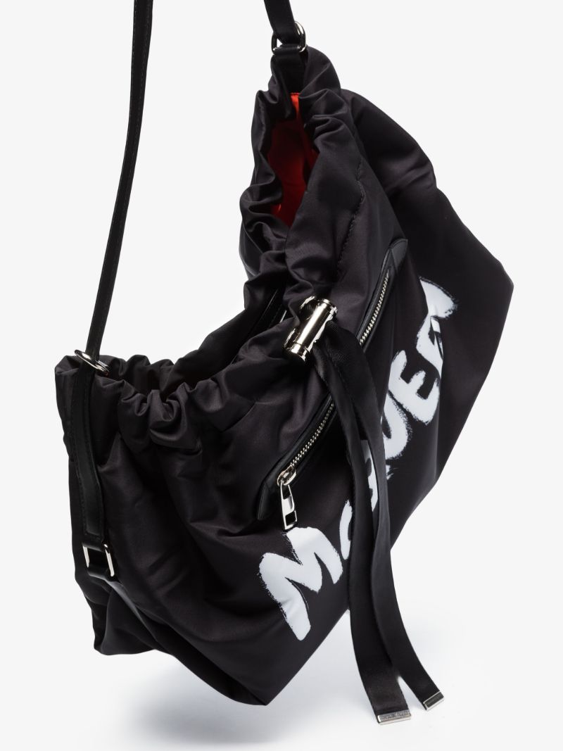 Black Bundle Graffiti Medium Cross Body Bag