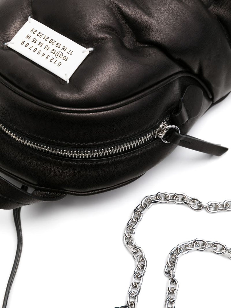 Black Glam Slam Leather Backpack