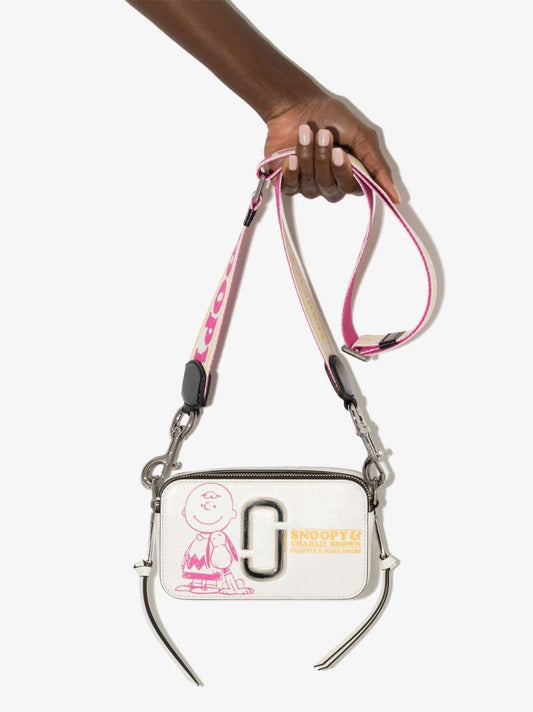 X Peanuts White the Snapshot Leather Cross Body Bag