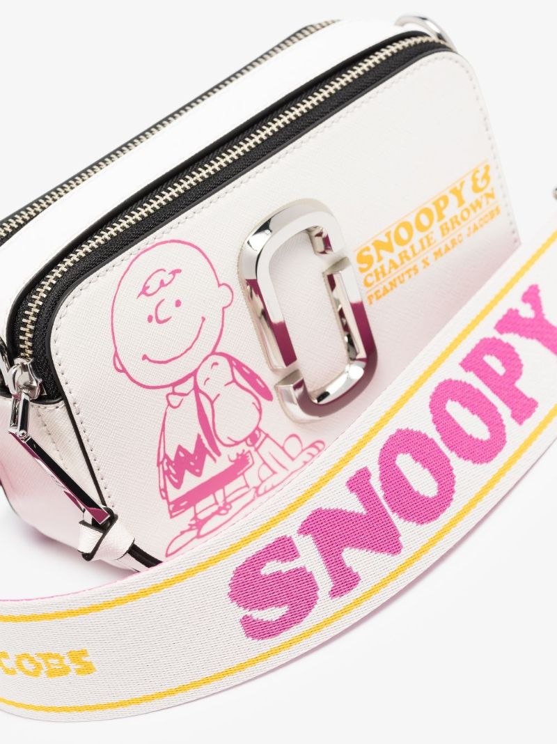 X Peanuts White the Snapshot Leather Cross Body Bag
