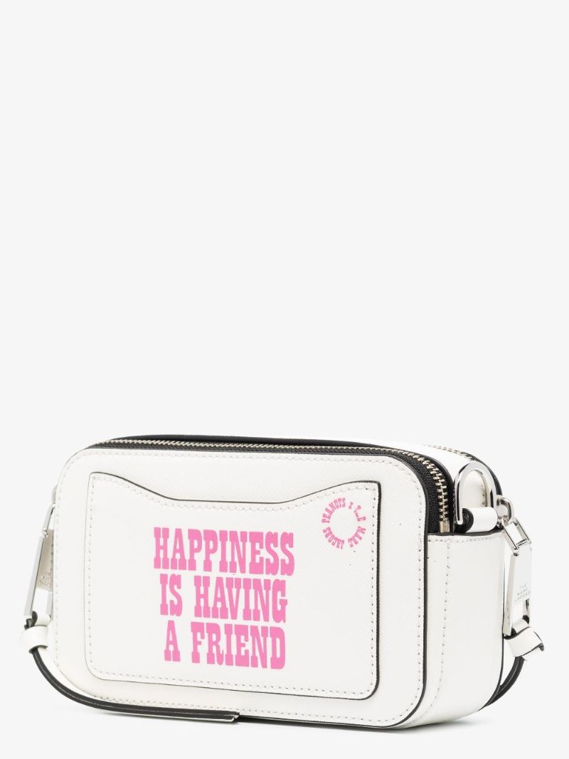 X Peanuts White the Snapshot Leather Cross Body Bag