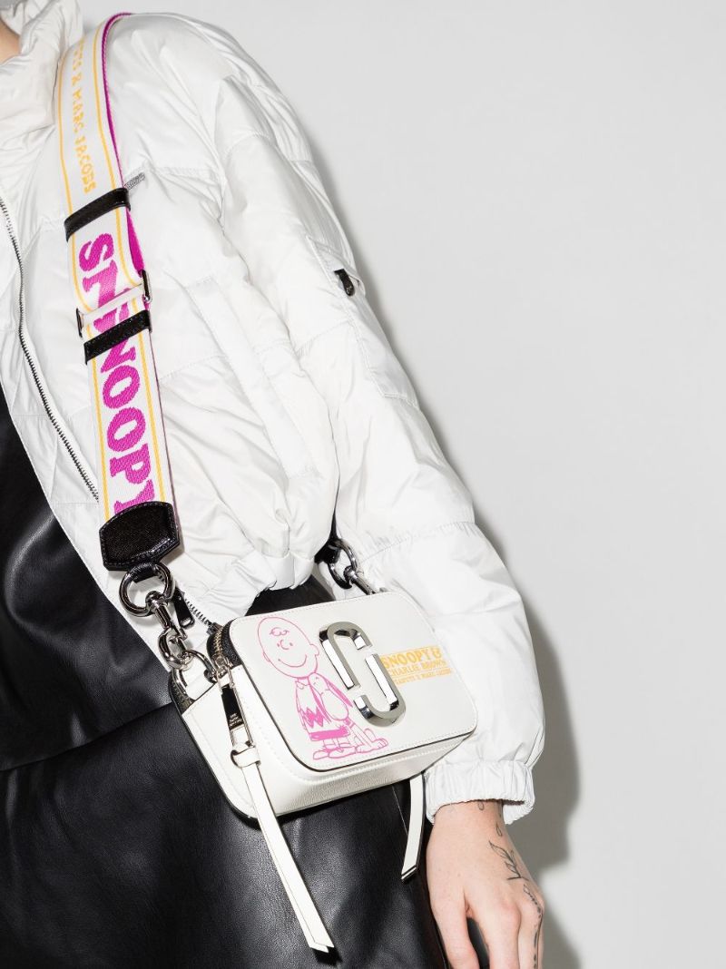 X Peanuts White the Snapshot Leather Cross Body Bag